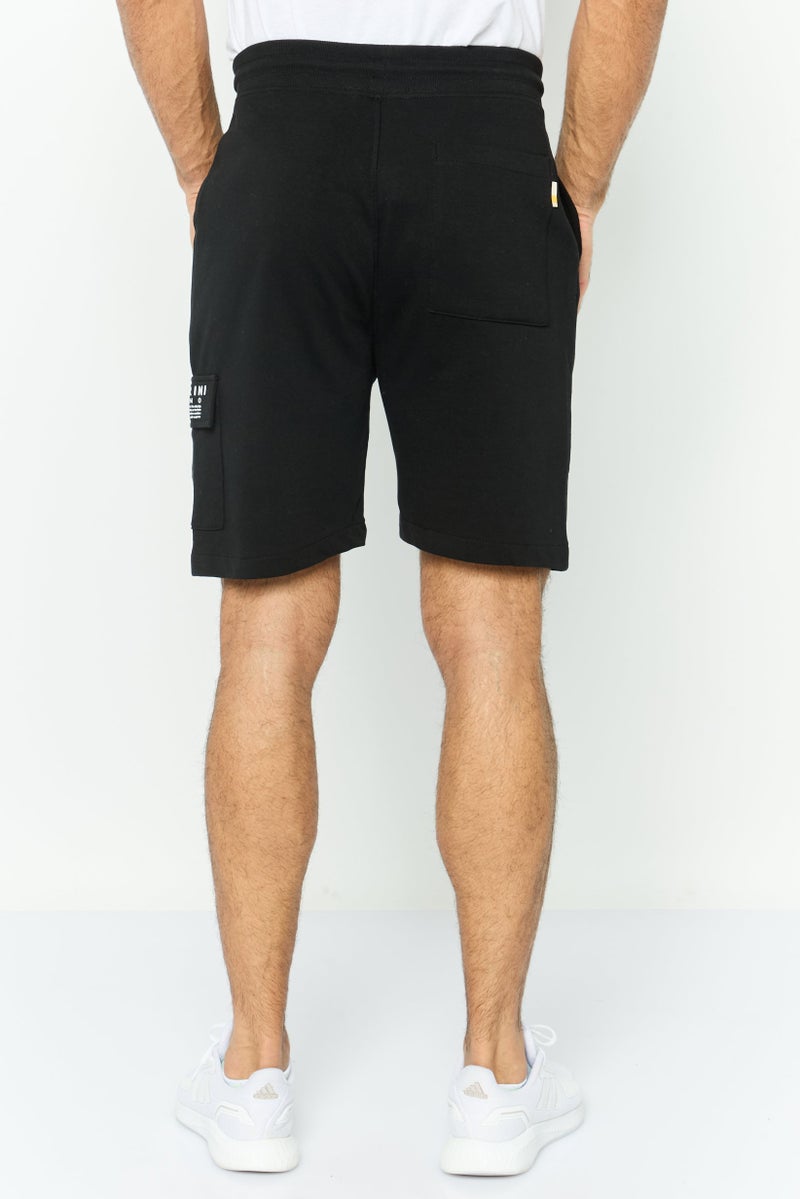 Gazzarrini Men Drawstring Side Pocket Basic Shorts, Black - Image 4